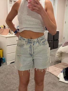 wild fable Light Wash Distressed Denim Shorts